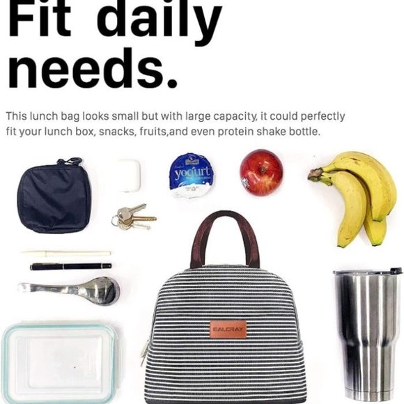 Lunch Bag Tote Bag Lunch Bag for Women Lunch Box Insulated Lunch Container - Picture 4 of 8